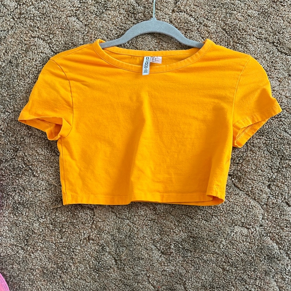 Gold/orange Divided H&M crop top size M